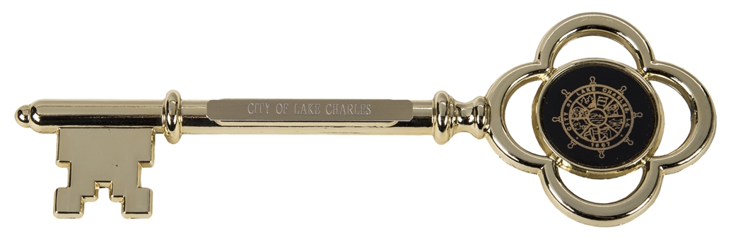 Commemorative Key To The City of Lake Charles & Certificate Presented To Kareem Abdul-Jabbar (Abdul-Jabbar LOA)